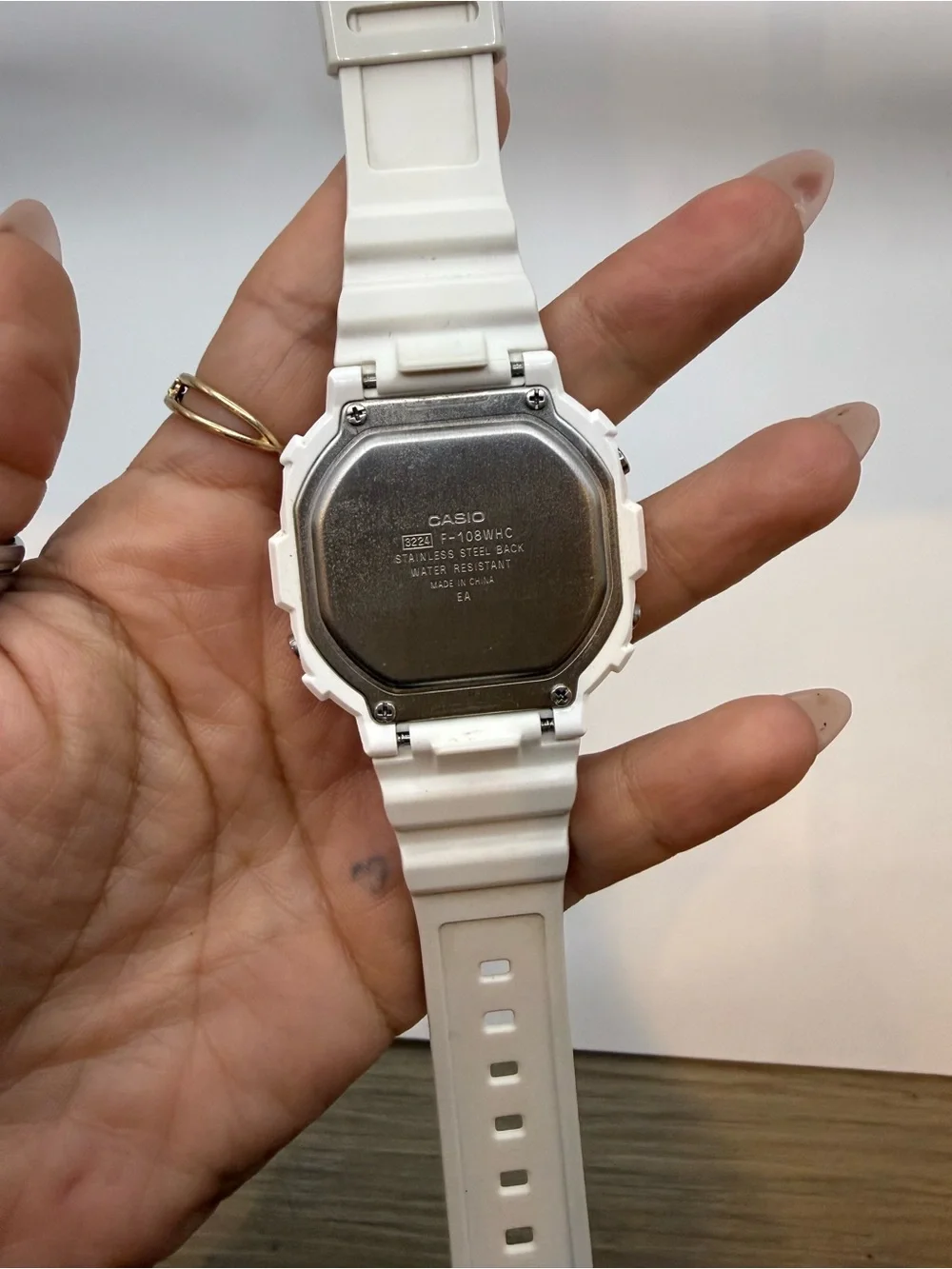 Casio White Digital Illuminator Watch